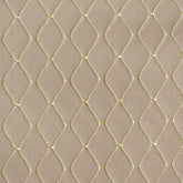 Beige Diamonds Geometric Embroidered Fabric By The Yard