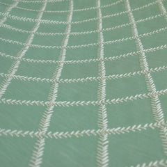 Duck Egg Leafy Diamond Geometric Fabric By The Yard