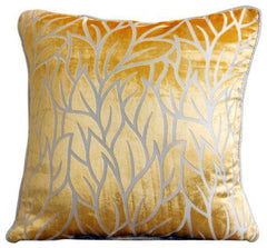 Plummy Leaves - Plum Velvet Decorative Euro Sham