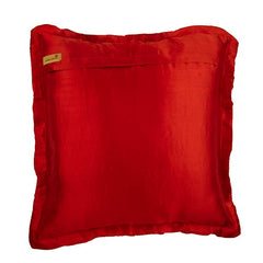 Dreamy Ruby Red - Red Satin Throw Pillow Cover