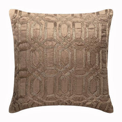 Turkish Silver - Charcoal Gray Velvet Decorative Euro Sham