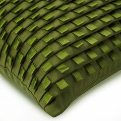 Go Green - Green Faux Suede Throw Pillow Cover