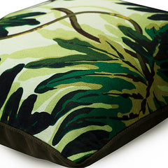 Tropical Girl - Green Cotton Decorative Euro Sham