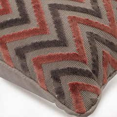 Chevron Pillow Top - Gray Jacquard Silk Throw Pillow Cover