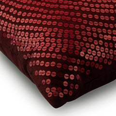 Dots of Cheer Red Circles Throw Pillow Cover