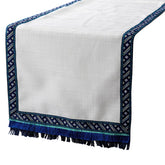 Blue Silk Decorative Table Runners Millistellar