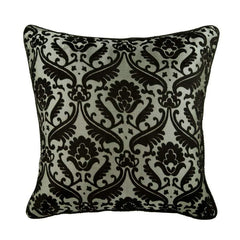 Victorian Black - Black Velvet Throw Pillow Cover