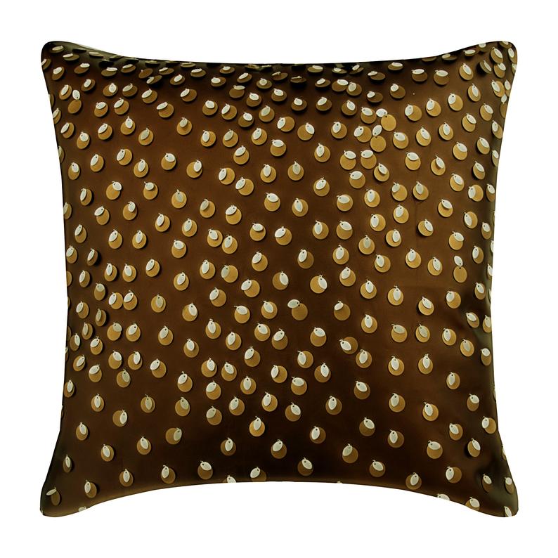 Awestruck Brown Leather Throw Pillow Cover