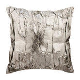 Stunning Silver Leather Throw Pillow Cover