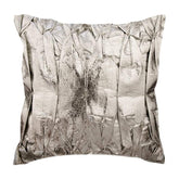 Stunning Silver Leather Decorative Euro Sham