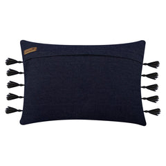 Leopard Gold - Blue Cotton Lumbar Pillow Cover