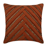 Orange Suede Throw Pillow Cover Crystal Rust