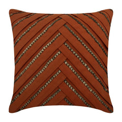 Orange Suede Throw Pillow Cover Crystal Rust