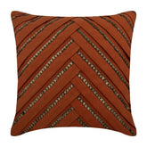 Crystal Rust - Orange Suede Decorative Euro Sham