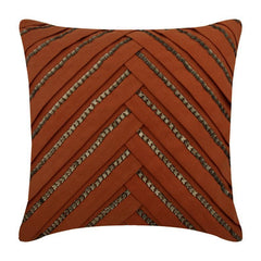 Crystal Rust - Orange Suede Decorative Euro Sham