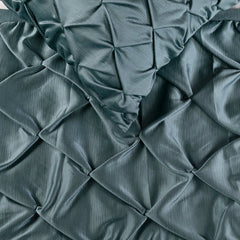 Satin Nights - Blue Satin Decorative Bed Runner and Pillow Cover