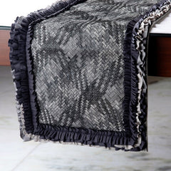 Grey Slither - Grey Leather Decorative Table Runners
