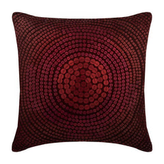 Dots of Cheer Red Sequins Throw Pillow Cover