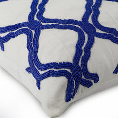 Lattice Blues Geometric Decorative Euro Sham