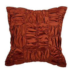 Dreamy Ruby Red - Red Satin Decorative Euro Sham