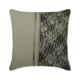 Grey Half Tone Leather Decorative Euro Sham