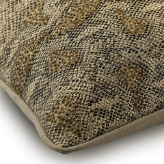 Walk The Wild Gold Leather Decorative Euro Sham