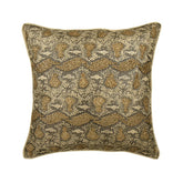 Walk The Wild Gold Beaded Throw Pillow Cover