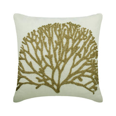 Gold Forest Tree Throw Pillow Cover