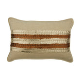 Beige Linen Decorative Lumbar Pillow Cover, Almost Copper