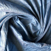 White (Crushed) Art Silk / Faux Silk Fabric By The Yard