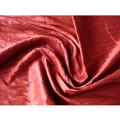 Rust (Crushed) Art Silk / Faux Silk Fabric By The Yard