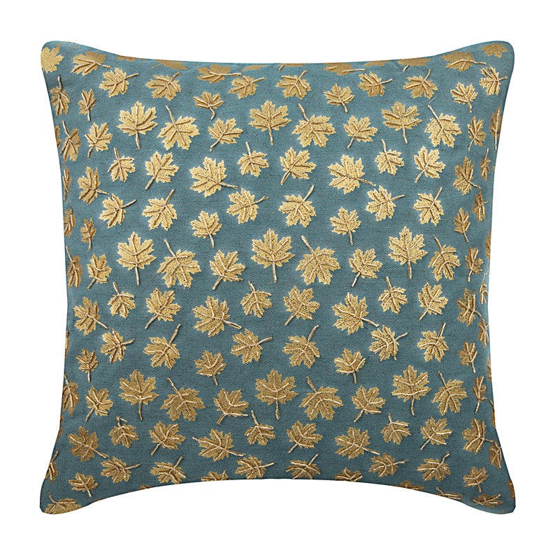 Golden Maple Leaf foil Throw Pillow Cover