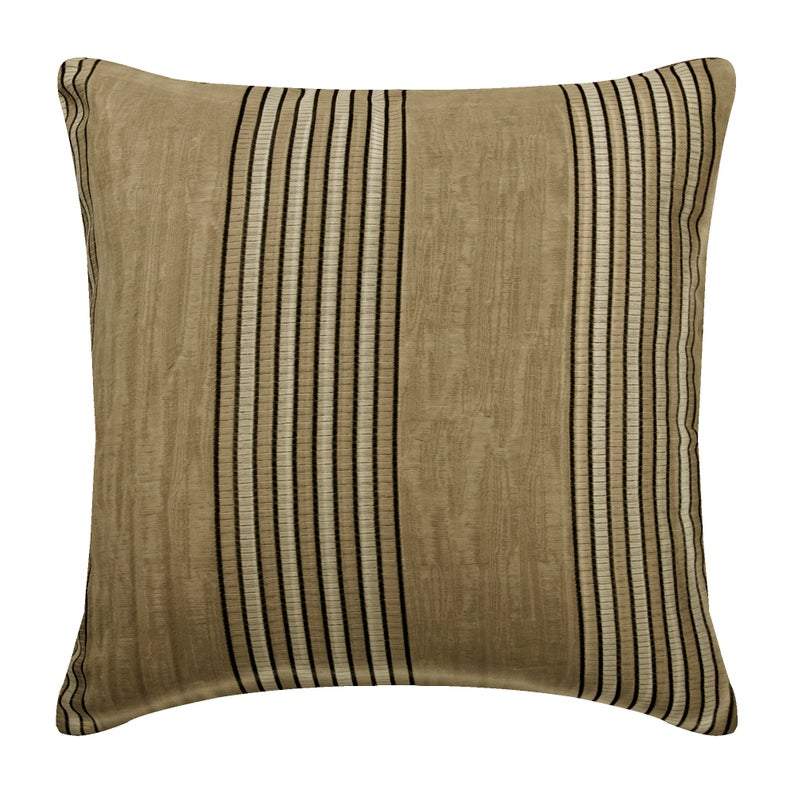Parched Earth Beige Striped Euro Sham