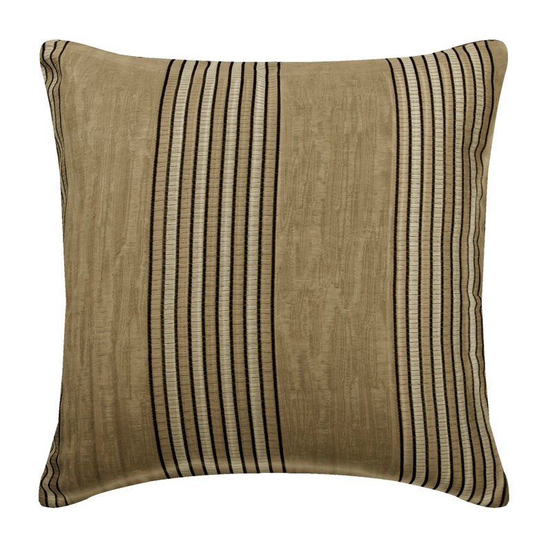 Parched Earth Beige Striped Throw Pillow Cover
