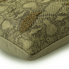 Animal Bling - Gold Faux Leather Lumbar Pillow Cover