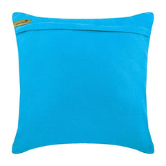 Aqua Crystal Greetings - Turquoise Blue Suede Decorative Euro Sham
