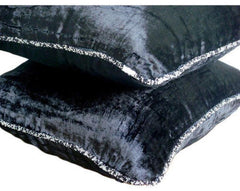Dark Chocolate Shimmer - Dark Brown Velvet Decorative Euro Sham