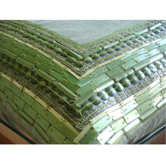 Green Envy - Green Art Silk Decorative Euro Sham