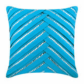 Aqua Crystal Greetings Pillow Cover