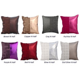 Brown Art Silk Throw Pillow Cover Brown N Half