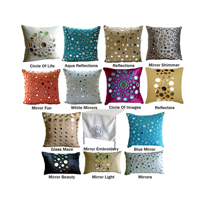 Mirror Embroidery Pillow Covers