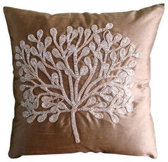 The Gold Tree - Gold Art Silk Decorative Euro Sham