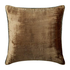 Choco Shimmer - Light Brown Velvet Decorative Euro Sham