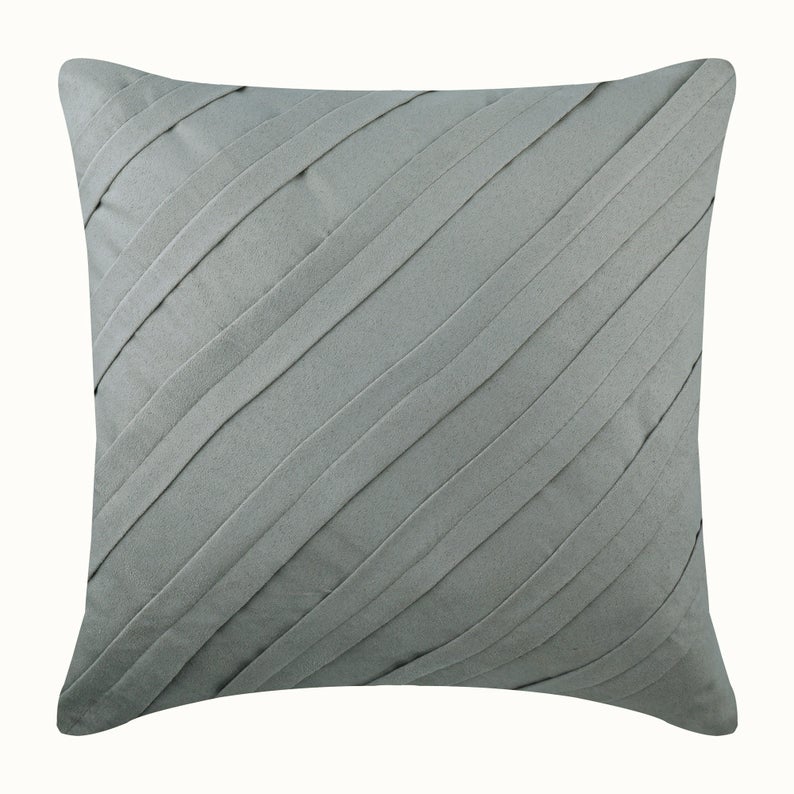 Contemporary Light Gray Pillow Cover