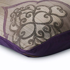 Damask Purple Galore - Purple Art Silk Decorative Euro Sham