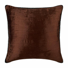 Dark Chocolate Shimmer - Dark Brown Velvet Decorative Euro Sham