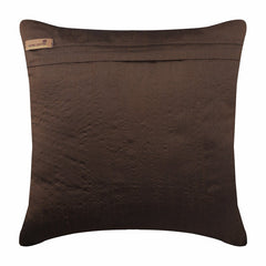 Diva - Brown Art Silk Throw Pillow Cover