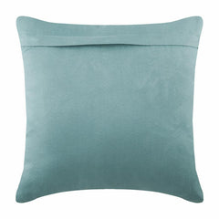 Full Bloom - Light Blue Faux Suede Decorative Euro Sham