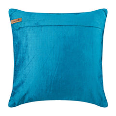 Knotty Blue Love - Turquoise Blue Velvet Throw Pillow Cover