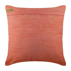 Mirror Fun - Peach Orange Art Silk Decorative Euro Sham